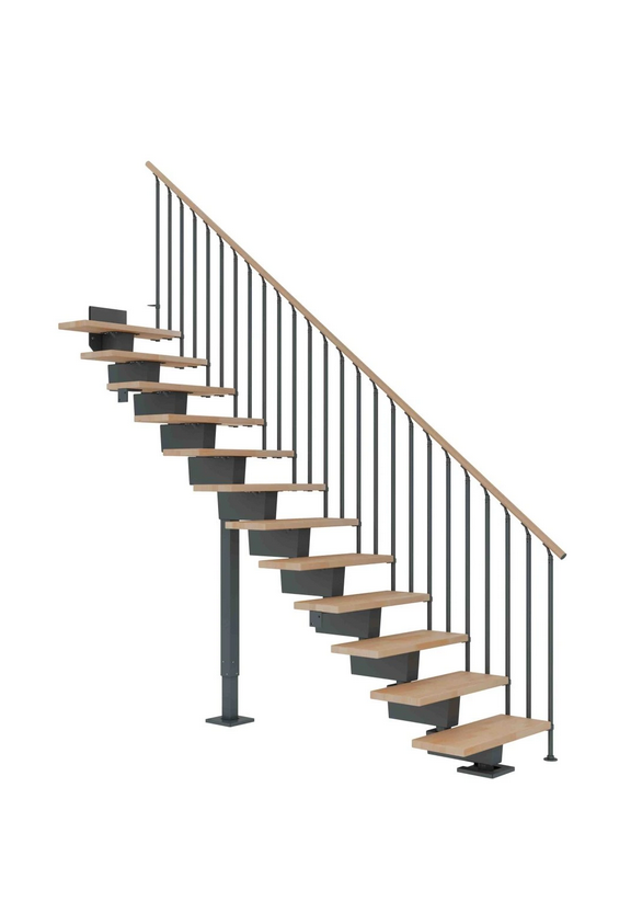 DOLLE DUBAI - modulové schody přímé do 252 cm, zábradlí CLASSIC III